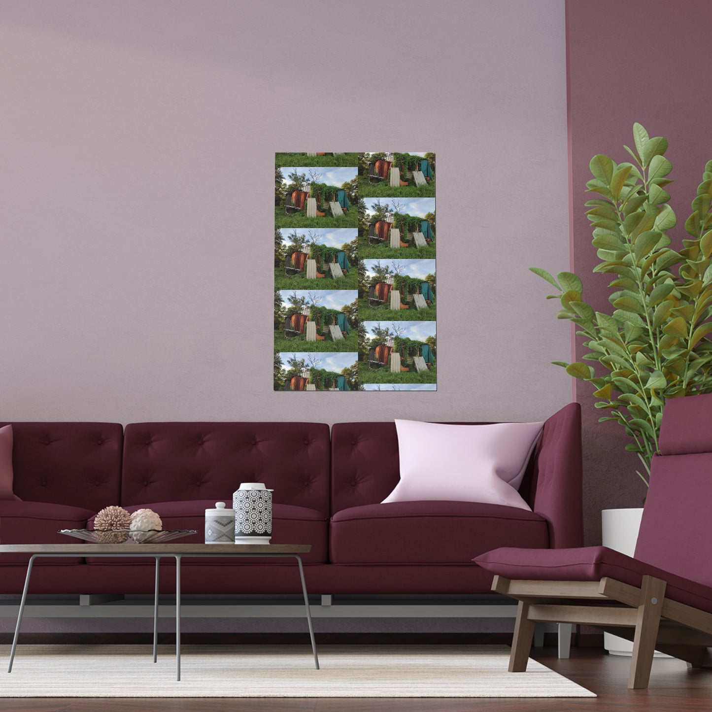 Nature Overcomes Indoor and Outdoor Silk Posters