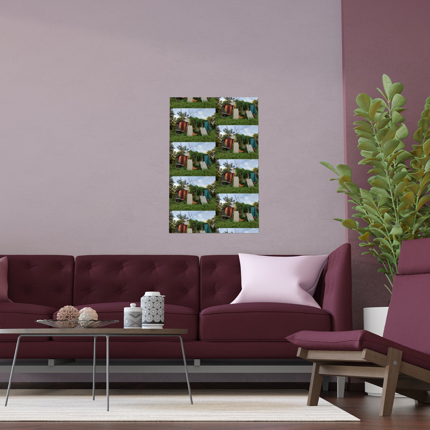 Nature Overcomes Indoor and Outdoor Silk Posters