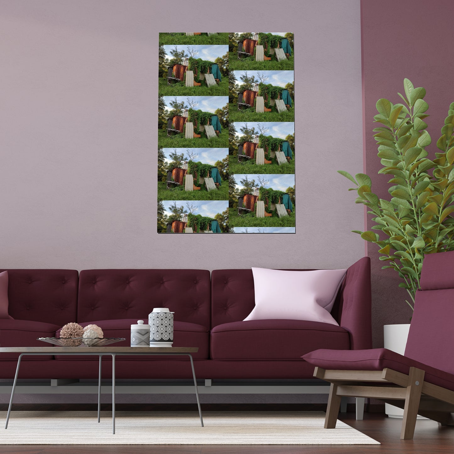 Nature Overcomes Indoor and Outdoor Silk Posters