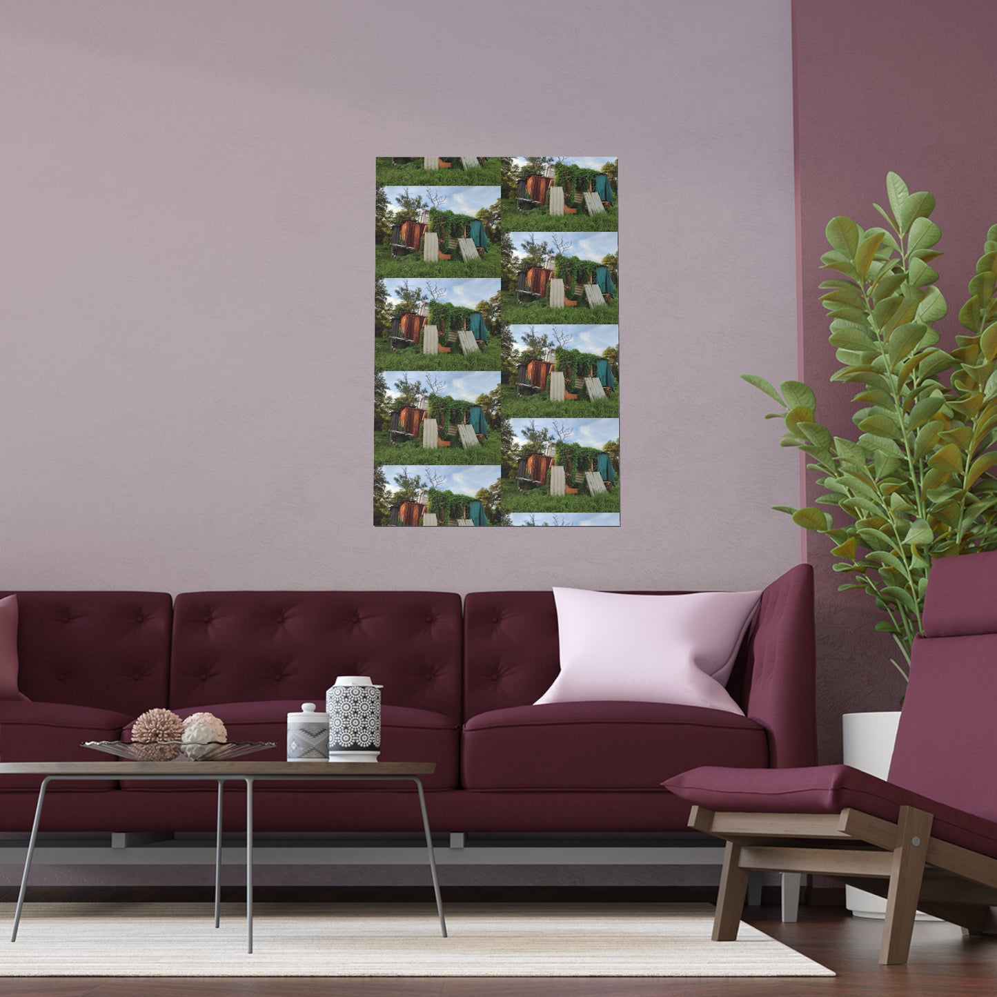 Nature Overcomes Indoor and Outdoor Silk Posters